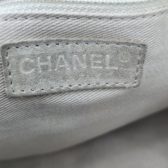 Vintage Chanel Clover Flower Double Rope Handle Fish Net Hand Bag Tote - Picture 12 of 16